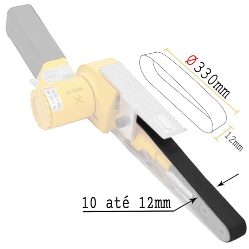 Cinta Lixa 330x12 Grão 60 Cutelaria Metal Lixadeira Kit 10Un