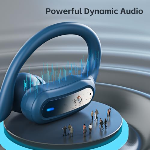 Image of TRAUSI Wireless Bluetooth 5.4 Headphones, Fast Charging Stereo Earphones with Noise Cancelling Mic, IPX7 Waterproof and Comfort Fit Ear Buds for Fitness, Workouts Purple