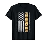 Robinson Last Name Shirt Robinson Name American Flag T-Shirt