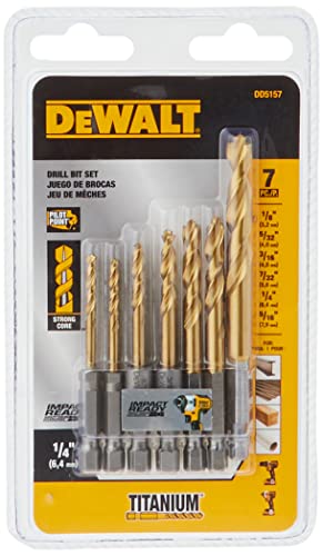 DEWALT Drill Bit Set, Impact Ready, Titanium Nitride Coated, 7-Piece (DD5157) - Thumbnail 2