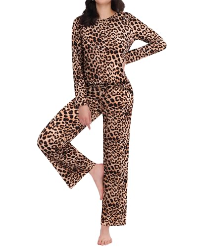 ZOOSIXX Womens Pajama Sets - Soft 2 Piece Lounge Sets for Women, Long Sleeve Sleepwear & Loungewear Pjs Set