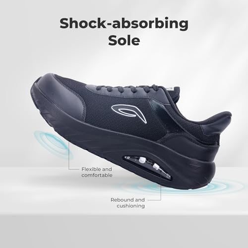 Image of GANNOU Wide Toe Box Shoes for Men Arch Support Walking Shoes Plantar Fasciitis Orthotic Tennis Sneakers