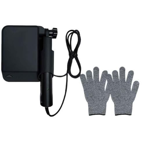 Cortador ultrasónico de mano con 5 cuchillas, cuchillo sónico multifuncional para plástico, cuero, resina, acrílico y madera