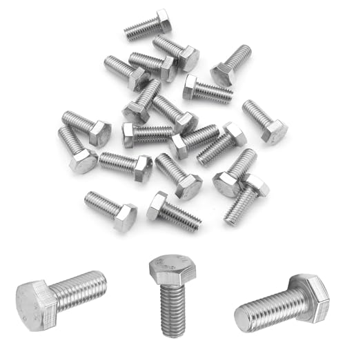 Image of 20Pcs M8 Hex Bolts M8x30mm Hex Head Bolt Stainless Steel 304 | M8-1.25 Fully Threaded Hex Tap Metric Hexagon Head Machine Screw Right Hand External Hex Drive
