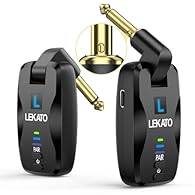 NOISE-FREE PLUGGING: The Lekato guitar wireless receiver has a patented silent plug that cuts off the audio signal automatically when plugging in or out, preventing harsh "buzzing" or "popping" noises. This enables quiet, fast instrument switching wi...