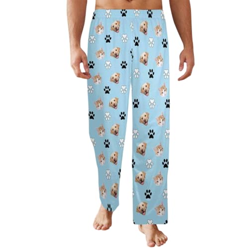GABITA Personalized Pants with Photo, Custom Dog Cat Face Funny Gift Men Women Family Friends