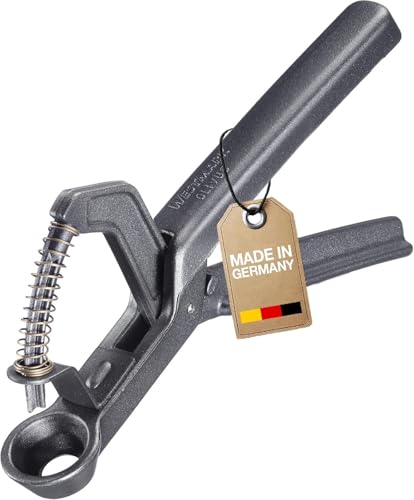 Westmark Deshuesador de aceitunas Olivus Black Edition, Deshuesador para aceitunas grandes y pequeñas, Práctico dispositivo con una sola mano y resorte, Antracita
