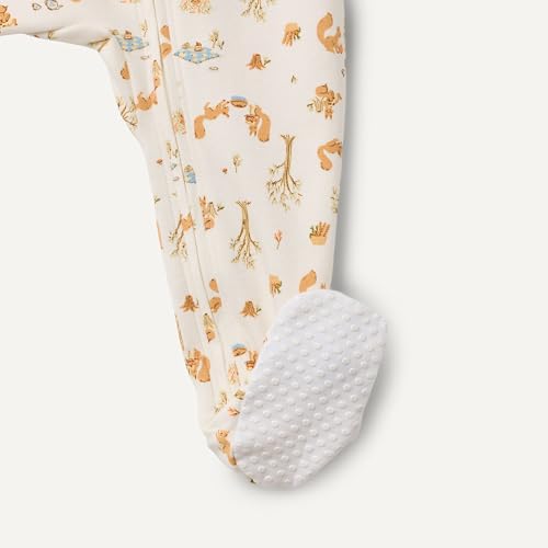 Image of Amazon Essentials x Sofia Grainge Unisex Babies' Cotton Footed Sleep and Play One-piece Bodysuit, Pack of 2
