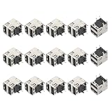 QUARKZMAN 15Stück USB2.0 Typ A Male Steckverbinder Buchse Zweifach Port 8 Pin DIP 90 Grad Reparatur Ersatz Adapter Buchsenanschluss Für Elektronische DIY Projekte Schwarz