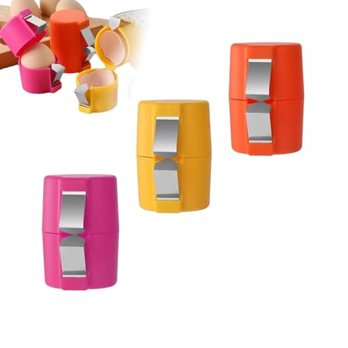 3PCS Egg Shell Opener, New Eggshell Cutter for Raw Eggs, Upgraded Egg Peeler Tool for Hard Boiled Eggs, Egg Shell Opener Topper Cutter, Egg Cracker Tool, Egg Opener Tool for Eggs (3pcs)