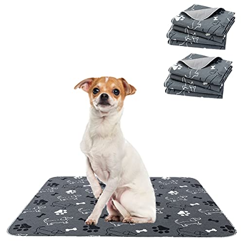 PAWCHIE Washable Pee Pads for Dogs - Non-Slip Reusable Dog Potty Training Mat, Super Absorbent Puppy Whelping Pad, Waterproof Dog Food Bowl Mats for Small Medium Large Dogs PAWCHIE Washable Pee Pads for Dogs - Non-Slip Reusable Dog Potty Training Mat, Super Absorbent Puppy Whelping Pad, Waterproof Dog Food Bowl Mats for Small Medium Large Dogs