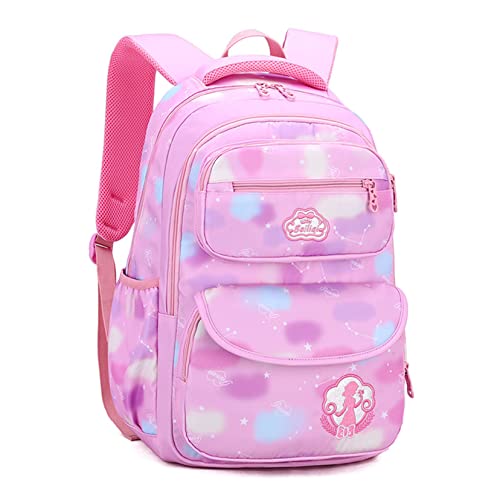 ZALTAS Simpatico Zaino da Scuola Rosa per Ragazza Zaino per Bambini Zaino per Ragazzi Zaino per Ragazza Borsa per Libri per 6-12 Anni Purple