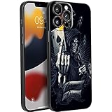 bloomer for iPhone 13 Pro Case Men Boys,King Skull Skeleton Case,Cool with Shockproof Soft Silicone iphone13 Pro(6.1-inch)