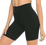 JOYSPELS Kurze Sporthose Damen Kurz Radlerhose Yogahose Schwarz S (36-38)