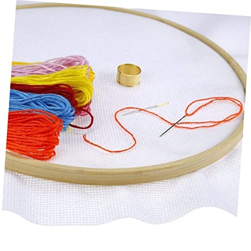 MAGICLULU Six Piece White Cotton Embroidery Fabric Kit #TOP20