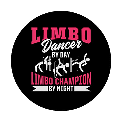 Limbo Dance Limbo Dancing Dancer Girl Limbo Stick PopSockets Swappable PopGrip, Black - Image 3