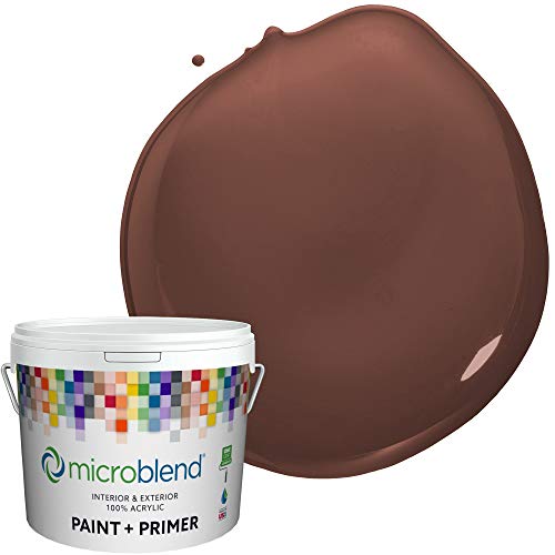 Flash Sale Microblend Interior Paint and Primer - Brown/Wild Horizons, Eggshell Sheen, 5 Gallon, Premium Quality, High Hide, Low VOC, Washable, Microblend Reds Family
