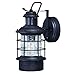 VAXCEL Hyannis Black Motion Sensor Dusk to Dawn Coastal Outdoor Wall Light
