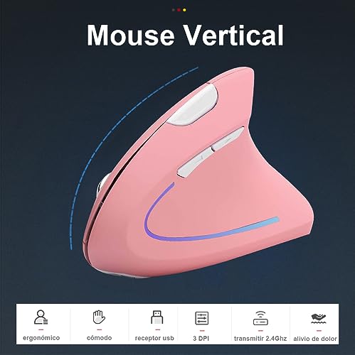Mouse De Computadora, Personal Computer mouse rosa Marca DQST (2)