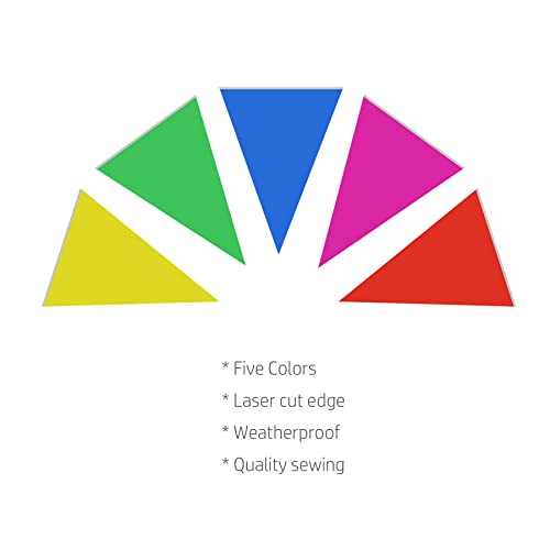 Reusable Rainbow Pennant Banner Flags Party Decoration, Premium Carnival Flags String Flags Great For Kids Birthday Party Decorations, Carnivals, Indoor And Outdoor Events Celebration (20M/60-Foot) #TOP4