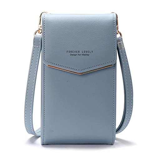 DALADA Damen-Umhängetasche, Handytasche, PU-Leder, Geldbörse, Mini-Schultertasche mit verstellbarem langem Riemen Cover