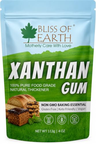 Bliss of Earth Xanthan Gum Powder 113g | 100% Pure Food Grade Thickener & Stabilizer | Gluten Free Cooking & Baking Essential for Bread Cakes & Sauces| Vegan Keto-Friendly & Multipurpose Powder