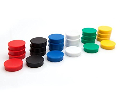Round Fridge Magnets, Button Shaped, Small Colorful Magnetic Discs For Kitchen, Cabinet Or Classroom, Perfect Whiteboard Supplies For Teachers - Bullseye Office #TOP1