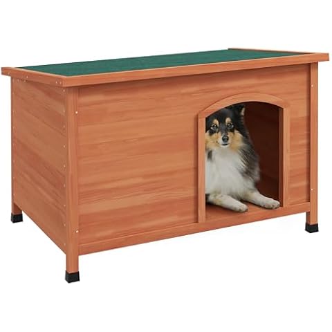 PawHut Wooden Elevated Dog Kennel Cover