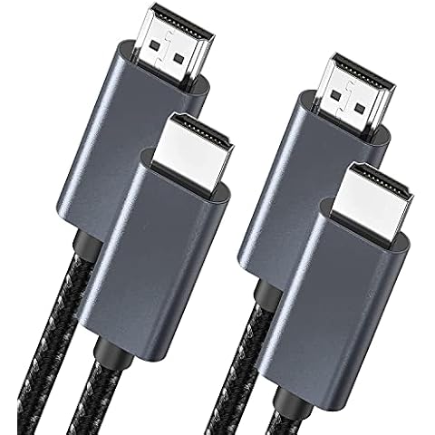 4K HDMI Cable 2-Pack, Etseinri High Speed HDMI 2.1 Support 18Gbps 4K@60Hz HDR, 3D, HDCP 2.2 Compatible with UHD TV, PS4/PS3, X-box Cover