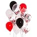 Black Red Pirate Mickey Minnie Confetti Party Balloons 12inch Lumberjack Baby Shower Retirement Wedding Bridal Shower Birthday Party Decorations Favors 40PCS
