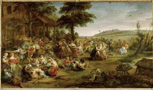 Impression d'art Flandrische Kirmes Rubens Toile 60x90cm pour Habiller un Mur Vide