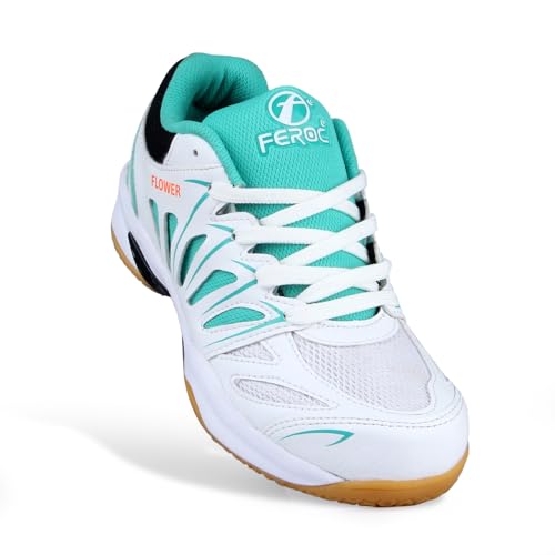 Image of FEROC Kids Badminton Shoes (Non Marking) Active Grip Lightweight & Durable Sole for Boys Girl Kids