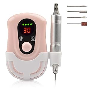 Nail Drill 30,000RPM Electric Nail Machine – Portable Professional Nail Art Manicure Gel Nails Polisher Nail File Grinder Pedicure for Salon ＆ Home Use,Pink