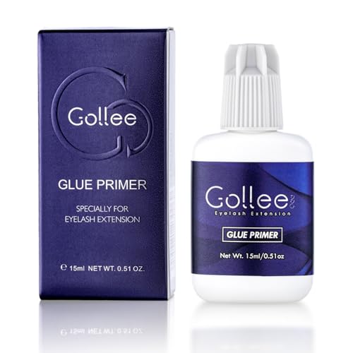 GOLLEEPRO Eyelash Primer for lash Extensions Cleanser Eyelash Extension Pre Treatment Lash Primer Easily Removes Proteins and Oils Longer Extension Retention Eyelash Extension Primer -15ML