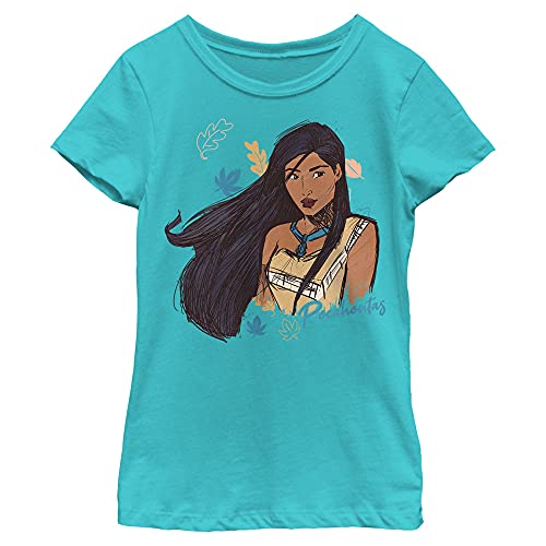 Disney Princess Pocahontas Sketchy Girl's Solid Crew Tee