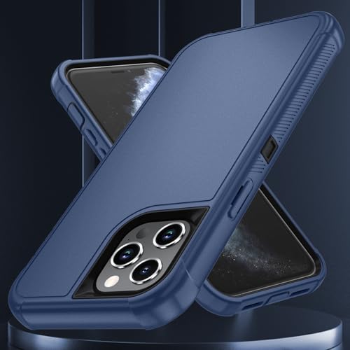 Image of SunStory Compatible with iPhone 11 Pro Max Case with HD Screen Protector, 3-Layer Heavy Duty Full-Body Cover,3 in 1 Hybrid Protective Case for iPhone 11 Pro Max 6.5 inch,Blue