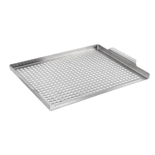 Bandeja para barbacoa – Cesta de parrilla al aire libre, parte superior antiadherente, placa de camping resistente al calor para cocinar en el portón trasero, accesorio de horno de patio trasero para