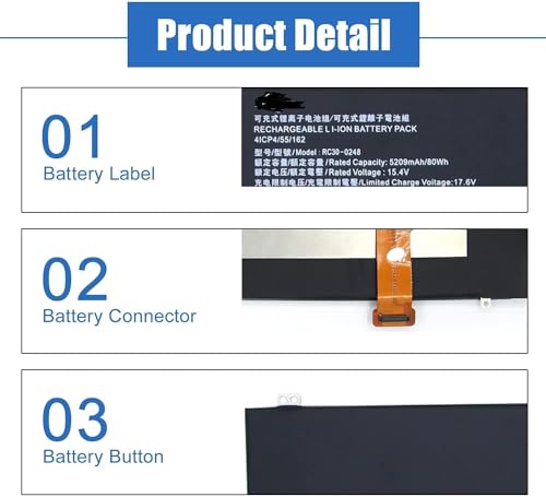 Image of Wefly RC30-0248 Laptop Battery Compatible for Razer Blade 15 Advanced 2018 2019(i7-8750H) RZ09-02385 /02386 /02486 RZ09-02886 /02887 /02888 RZ09-03017 /03018 RZ09-03135 RZ09-03137 /03138 Laptop Battery