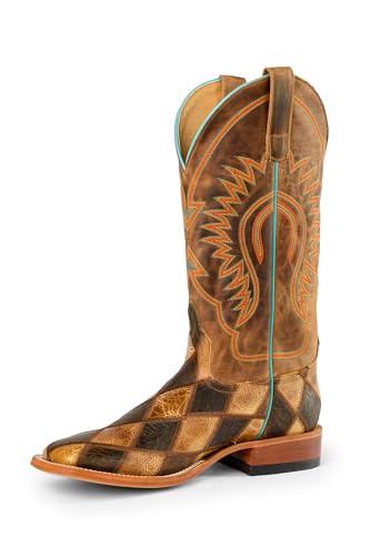 HORSE POWER Men's Patchwork Western Boot Square Toe - Hp1053
