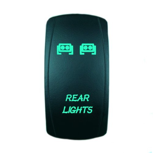 STVMotorsports Laser Green Rocker Switch Rear Lights 20A 12V On/Off LED Light