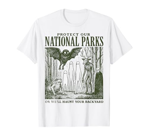 Funny Mothman National Parks Cryptid Weirdcore Horror Tees T Shirts for Men and Women