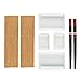 Smart-Planet Set di sushi da 10 pezzi – per 2 persone – Set per sushi da fare – con 4 ciotole in ceramica, 2 tappetini in bambù e 2 bacchette