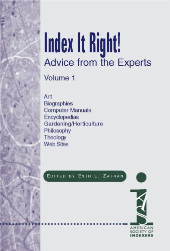 Index It Right!: Advice from the Experts (1) 1573872377 Book Cover