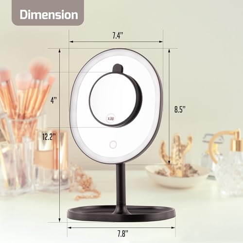 OVENTE Espejo de Maquillaje Recargable con Luz 9" miniatura 6