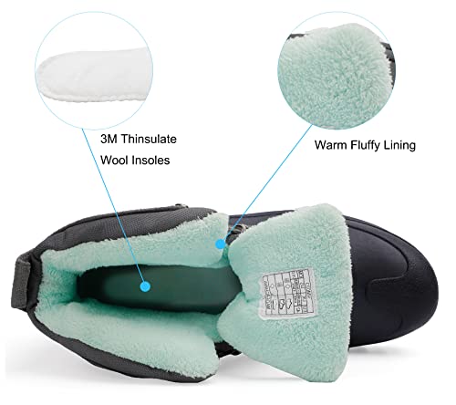 riemot- Botas de neve femininas, botas de inverno impermeáveis para caminhadas, trekking, pesca, equ