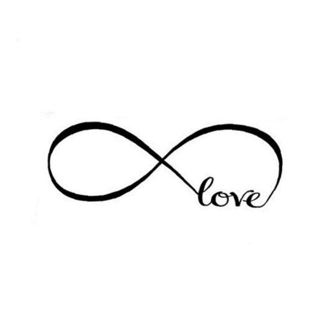Casecover Black Home Decor Bedroom Wall Stickers Decor Infinity Symbol Word Love Vinyl Art Wall Sticker Decals Decoration