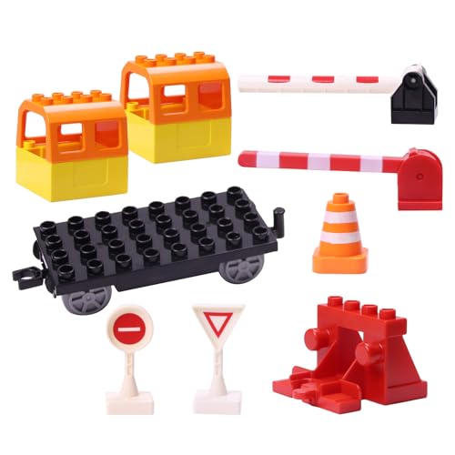 Mirthben Bausteine Schienen Set, 9-teiliges Gleiszubehör...