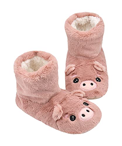 Image of DICUIRD Womens Slipper Socks Comfy&Warm Animal Non-Skid Bedroom Slipper Booties