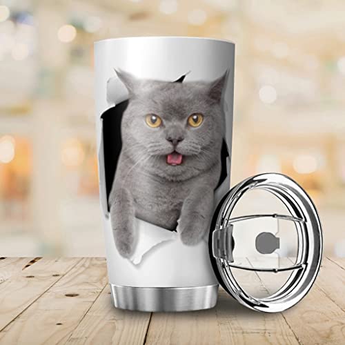 Taza térmica de acero inoxidable de 20 oz con doble pared aislada al vacío, taza de viaje, taza de café con tapa… - Imagen 4