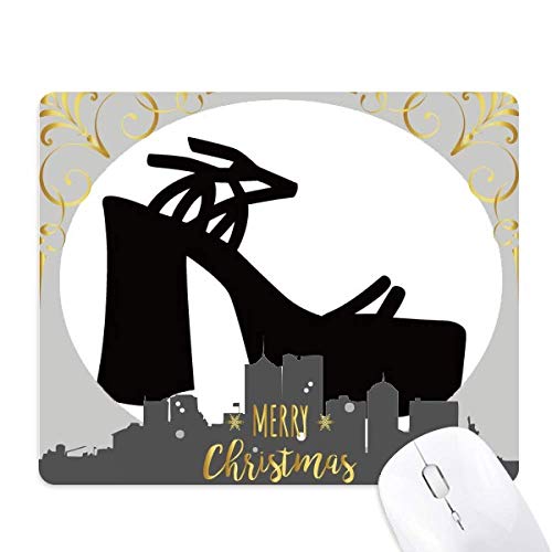 Tapis de souris en caoutchouc silhouette la nuit de noël contre la fatigue